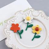 30pcs Cartoon Flowers Acrylic Beads DIY Earring/Garment Accessory