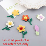 30pcs Cartoon Flowers Acrylic Beads DIY Earring/Garment Accessory