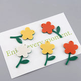 30pcs Cartoon Flowers Acrylic Beads DIY Earring/Garment Accessory