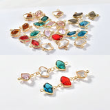 30pcs Glass Core Decoration Irregular Copper Charms DIY Jewelry Making