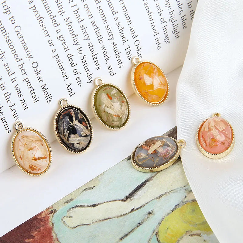 Resin Core Decoration Alloy Floating Locket Charms Lot of 30