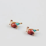 30pcs Bird Shape Alloy Locket Earring Charms DIY Jewelry