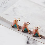 30pcs Bird Shape Alloy Locket Earring Charms DIY Jewelry