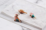 30pcs Bird Shape Alloy Locket Earring Charms DIY Jewelry