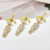 30pcs Enamel Alloy Cartoon Bouquet Floating Locket Charms DIY Jewelry Earring