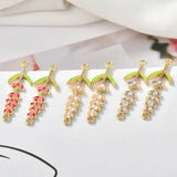 30pcs Enamel Alloy Cartoon Bouquet Floating Locket Charms DIY Jewelry Earring