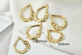 30pcs Copper Floating Locket Charms DIY Jewelry Earring Pendant