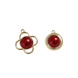 30pcs Red Beads Alloy Floating Locket Charm DIY Jewelry Accessory