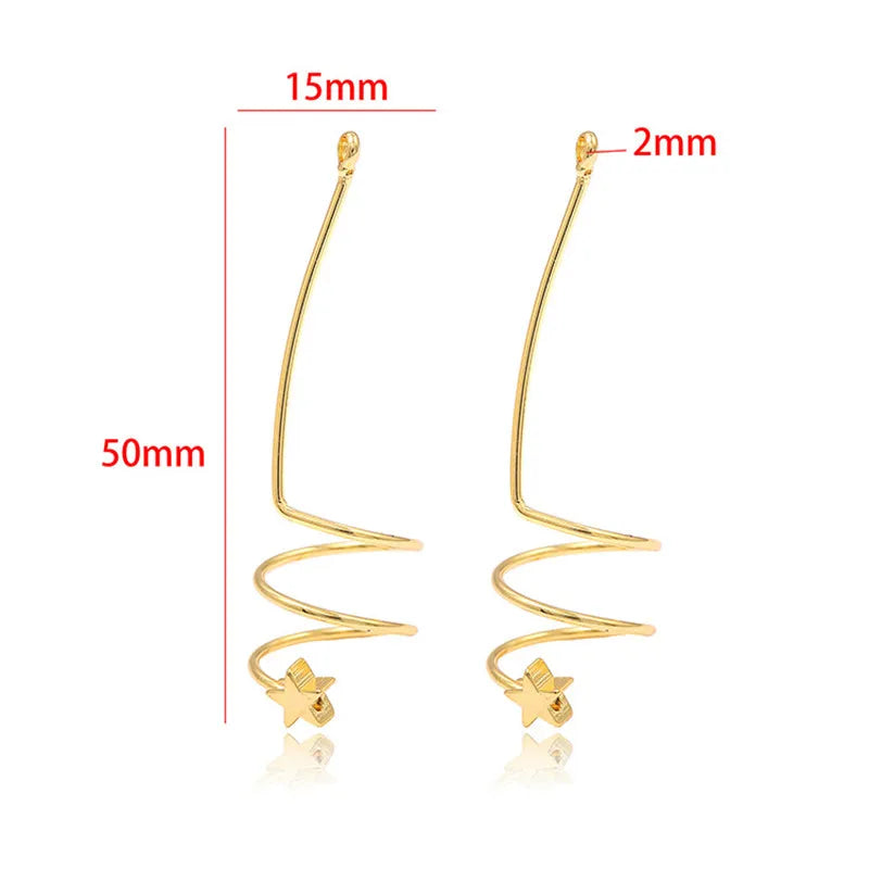 30pcs Copper Floating Locket Charms Stars Decoration DIY Earring Accessory