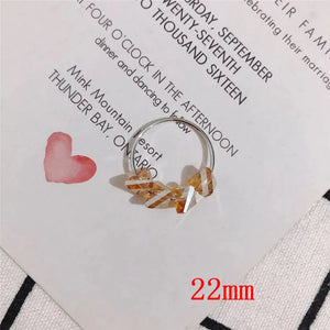 30pcs Triangle Glass Beads Copper Charms DIY Jewelry Earring Accessory