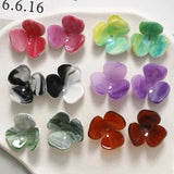 40pcs/lot 22mm Cartoon Flowers Acrylic Beads DIY Jewelry Earring Accessory