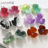 40pcs/lot 22mm Cartoon Flowers Acrylic Beads DIY Jewelry Earring Accessory