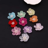 40pcs 40mm Petal Core Resin Flowers DIY Jewelry Earring/Garment/Hair Accessory