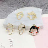 Abstract Hat Boys/Bow Girl Face Alloy Floating Locket Charms - 40pcs/lot