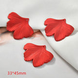 40pcs Cartoon Maple Leaf Shape Resin Beads DIY Jewelry Earring/Garment Accessory