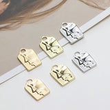 40pcs Abstract Girls Face Alloy Floating Charms DIY Jewelry Earring Pendant