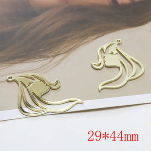 40pcs Abstract Girls Face Alloy Floating Charms DIY Jewelry Earring Pendant