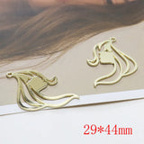 40pcs Abstract Girls Face Alloy Floating Charms DIY Jewelry Earring Pendant