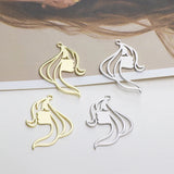 40pcs Abstract Girls Face Alloy Floating Charms DIY Jewelry Earring Pendant