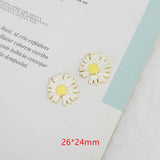 40pcs Alloy Daisy Flowers Floating Locket Charms DIY Jewelry Earring Accessory