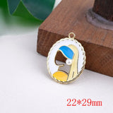 40pcs Alloy Floating Locket Charms Girls Geometry Ovals DIY Jewelry Accessory