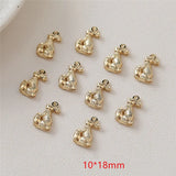 40pcs Rabbit Shape Copper Floating Locket Charm DIY Jewelry Earring Accessory