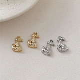 40pcs Rabbit Shape Copper Floating Locket Charm DIY Jewelry Earring Accessory