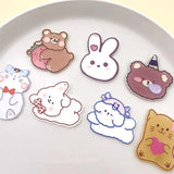 40pcs Animal Pattern Print Acrylic Beads DIY Jewelry Garment Keychain Accessory