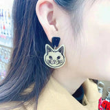40pcs Cartoon Cat Head Acrylic Beads for DIY Jewelry and Hair Accessories