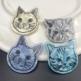 40pcs Cartoon Cat Head Acrylic Beads for DIY Jewelry and Hair Accessories