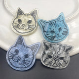 40pcs Cartoon Cat Head Acrylic Beads for DIY Jewelry and Hair Accessories
