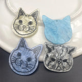 40pcs Cartoon Cat Head Acrylic Beads for DIY Jewelry and Hair Accessories