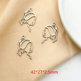 40pcs Cartoon Girls Alloy Floating Locket Pendant Charms DIY Jewelry