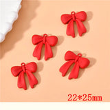 40pcs Cartoon Bowknot Alloy Floating Locket Charms DIY Jewelry Accessory