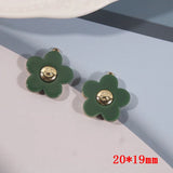 40pcs Acrylic Flowers Alloy Smiley Face Floating Locket Charms DIY Jewelry