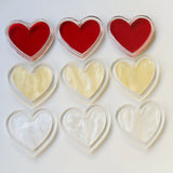40pcs Cartoon Hearts Shape Acrylic Beads DIY Jewelry Earring Pendant