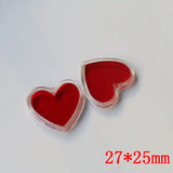 40pcs Cartoon Hearts Shape Acrylic Beads DIY Jewelry Earring Pendant