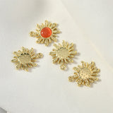 40pcs Resin Core Rounds Sun Alloy Floating Locket Charms DIY Jewelry