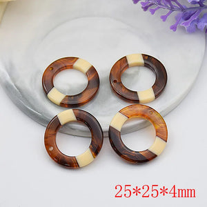40pcs Resin Circle Beads for DIY Earring Pendant Accessory