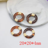 40pcs Resin Circle Beads for DIY Earring Pendant Accessory