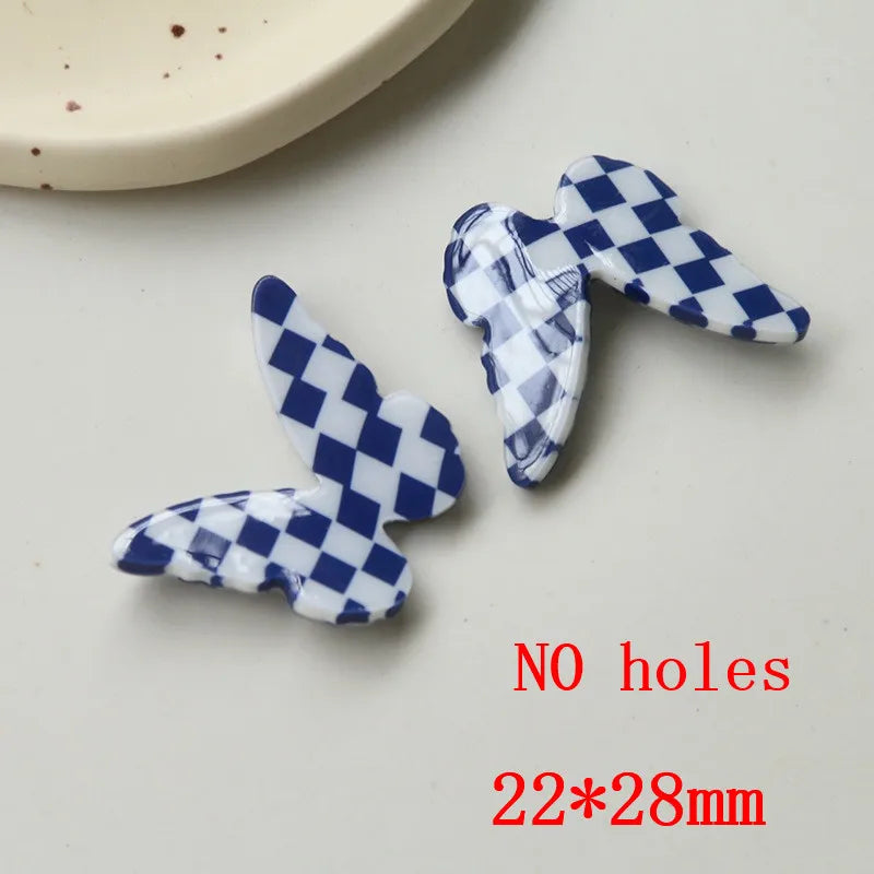 40pcs Butterfly Shape Acrylic Beads for DIY Jewelry Earring/Hair Accessory