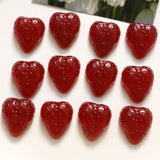 40pcs Red Strawberry Resin Flatback Beads DIY Jewelry Earring/Hair Accessory