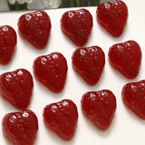 40pcs Red Strawberry Resin Flatback Beads DIY Jewelry Earring/Hair Accessory
