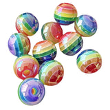 50pcs 16mm Geometric Pattern Resin Beads DIY Jewelry Earring/Bracelet Accessory