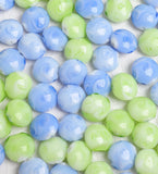50pcs 16mm Geometric Round Glass Beads DIY Jewelry Earring Pendant