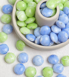 50pcs 16mm Geometric Round Glass Beads DIY Jewelry Earring Pendant