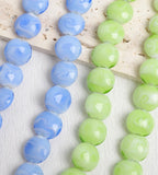 50pcs 16mm Geometric Round Glass Beads DIY Jewelry Earring Pendant