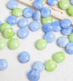 50pcs 16mm Geometric Round Glass Beads DIY Jewelry Earring Pendant