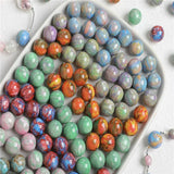 50pcs 16mm Starry Sky Print Resin Beads DIY Jewelry Accessory