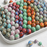50pcs 16mm Starry Sky Print Resin Beads DIY Jewelry Accessory